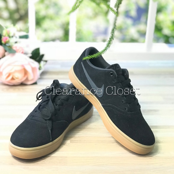 NWT Nike SB Check Solar Suede Black WMNS - Picture 4 of 7